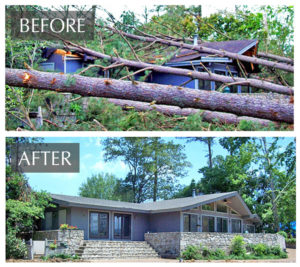 Home restored after catastrophe
