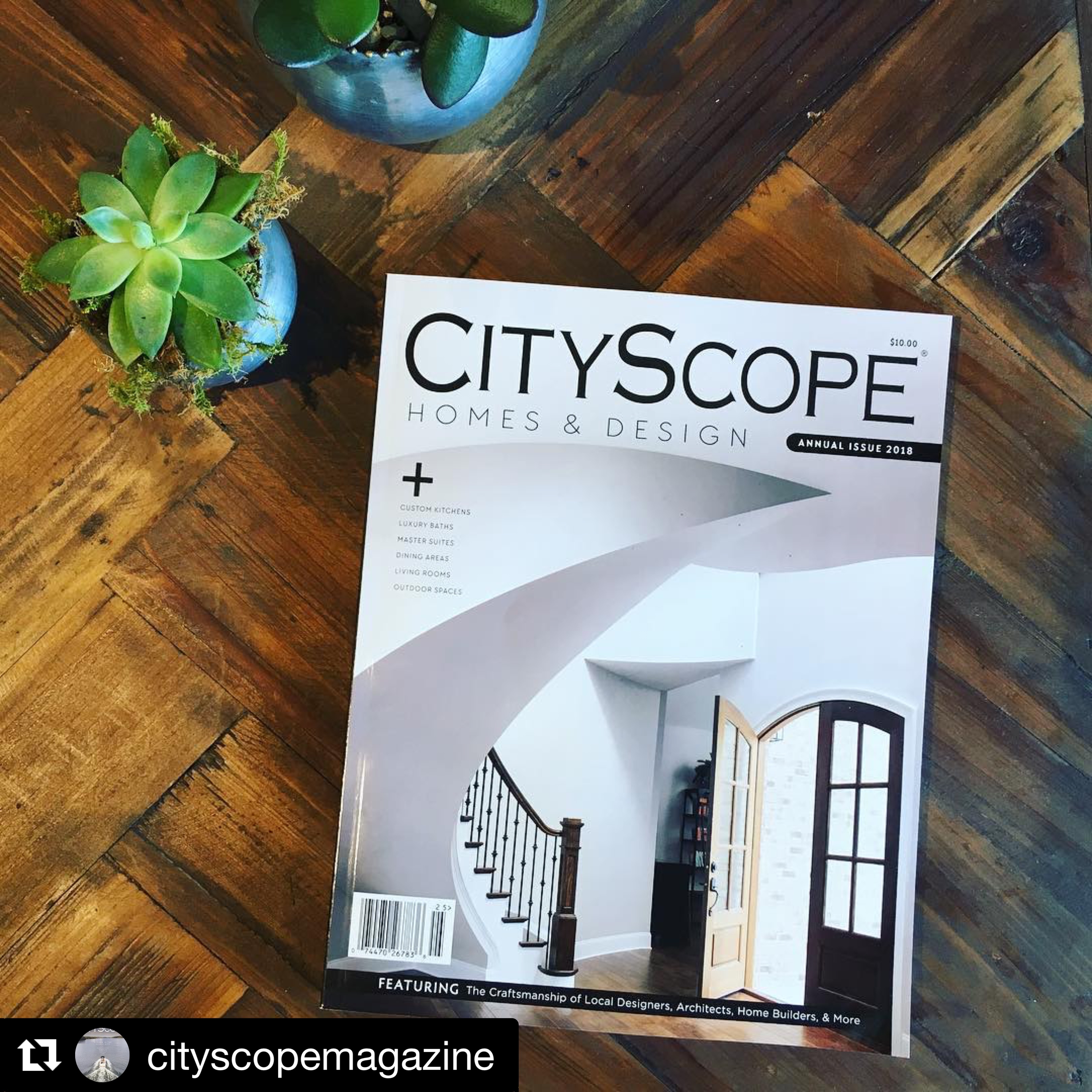 Spiral Staircase Entry on Front Cover of Cityscope